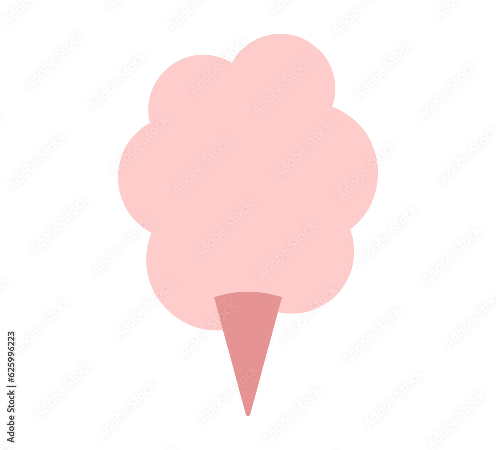 Cotton candy icon. Simple, flat vector coton candy illustration. Cotton candy icon. Simple, flat vector coton candy illustration.