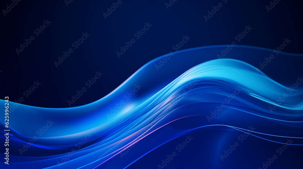 Obraz premium abstract blue wave background, smartphone wallpaper. Generative Ai. 