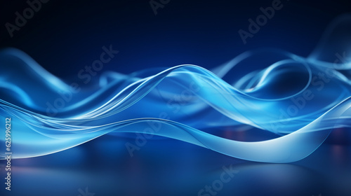 abstract blue smoke. Generative Ai. 
