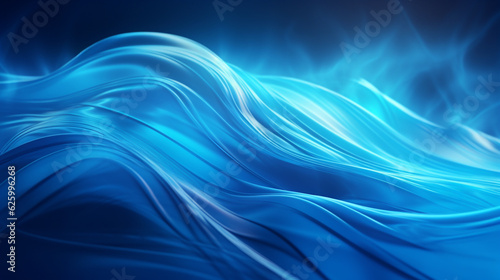 abstract blue background with waves for your design. Generative Ai. 