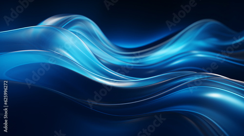 abstract background with blue wave for your design. Generative Ai. 