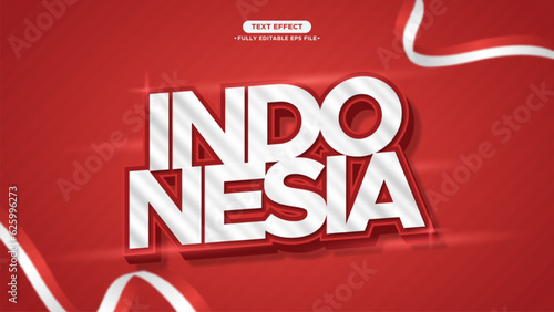 Indonesia Independence Day 3D Headline Text Effect