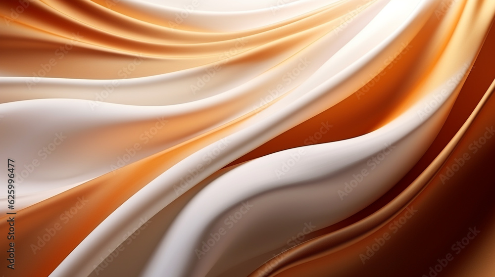 Naklejka premium beautiful wallpaper in the form of a wave with creamy coffee shades for a smartphone