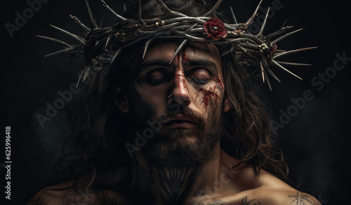 Jesus Christ  Savior of mankind  generative AI picture.  