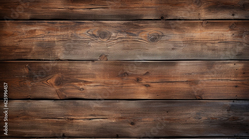 old wooden background from planks in brown tones. Generative Ai. 