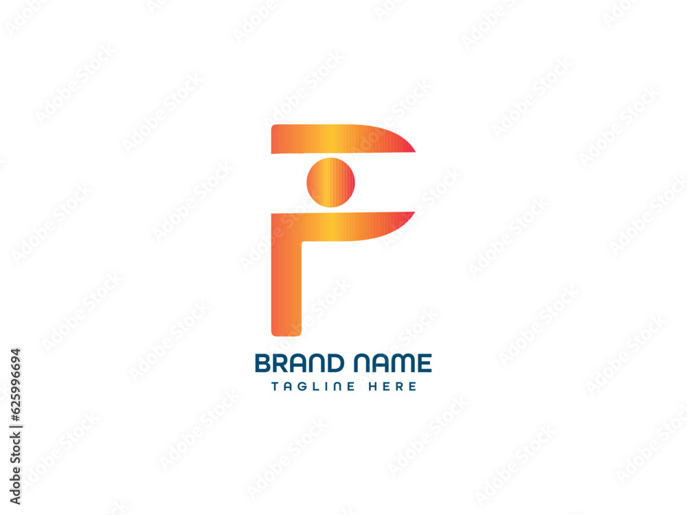 P Modern letter logo P Modern letter logo