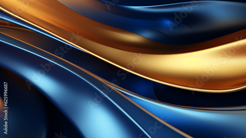 golden wave with blue. wallpaper for smartphone. Generative Ai. 