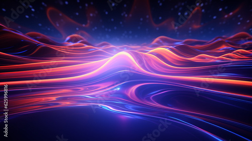 abstract background with glowing lines. Generative Ai. 