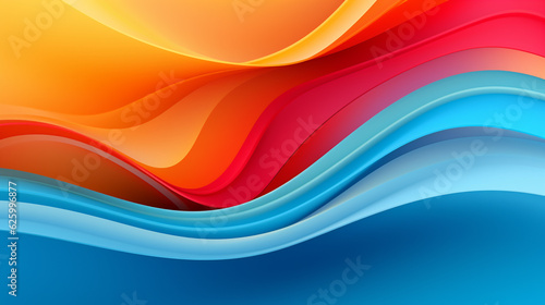 abstract colorful background with wave for your design. Generative Ai. 