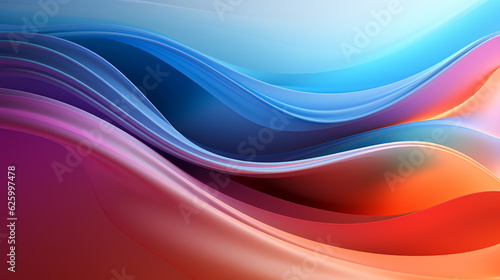 abstract background with red and blue wave, smartphone wallpaper. Generative Ai. 