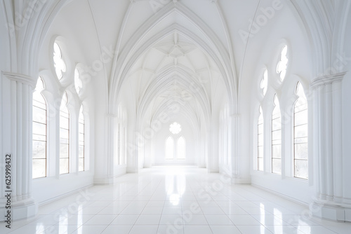 Abstract 3d white architecture interior for design, modern, contemporary, indoor