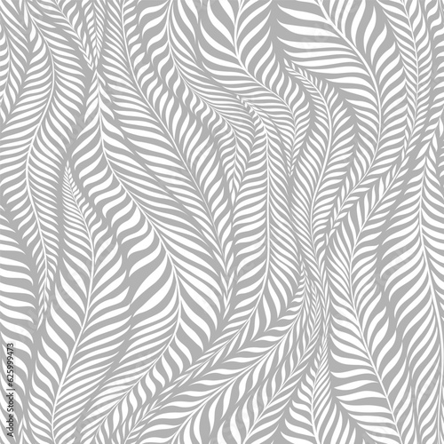 Seamless pattern with leaves. Abstract floral background. Vector illustration.