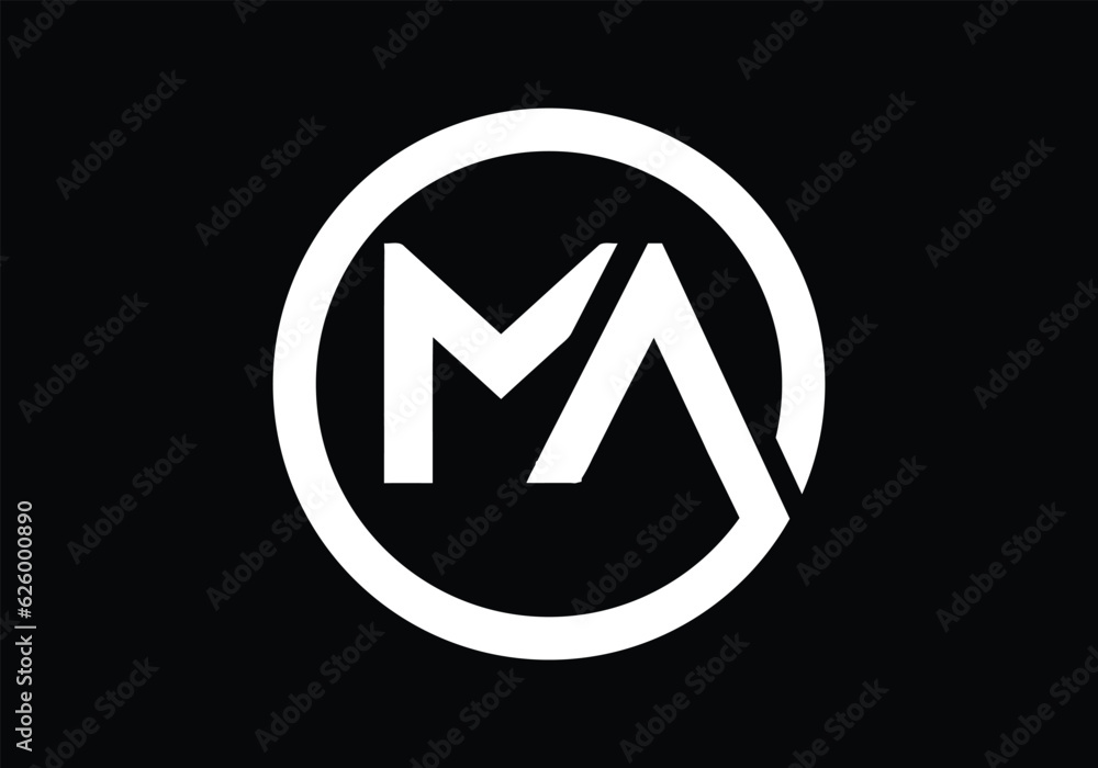 Initial monogram letter MA logo Design vector Template. MA Letter Logo Design. Initial monogram letter MA logo Design vector Template. MA Letter Logo Design.