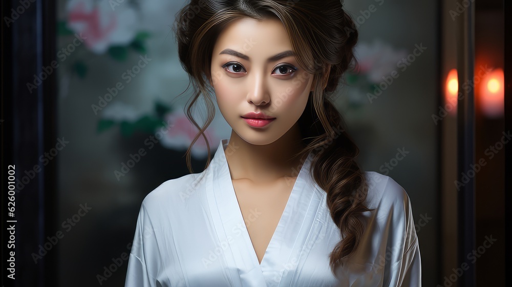 beautiful woman in white spa towel beautiful woman in white spa towel