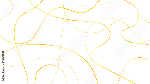 Wide abstract background with pasta, macaroni or spaghetti. Horizontal banner with hand drawn yellow line, doodle pasta. Vector illustration