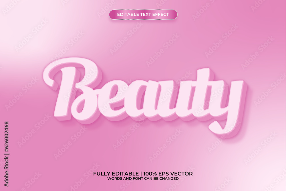 Beauty 3d editable text effect Beauty 3d editable text effect