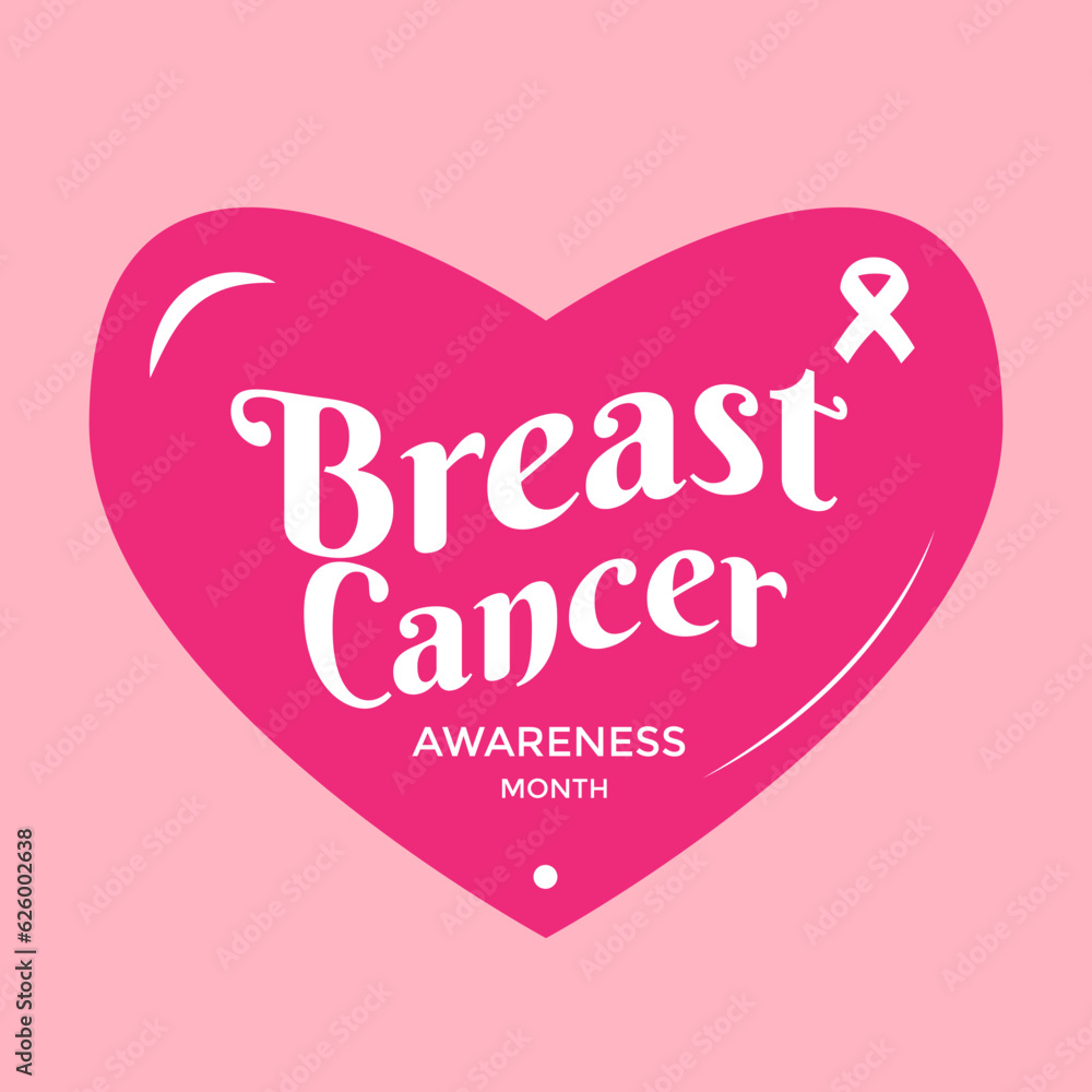 Breast cancer awareness month vector illustration poster background design
