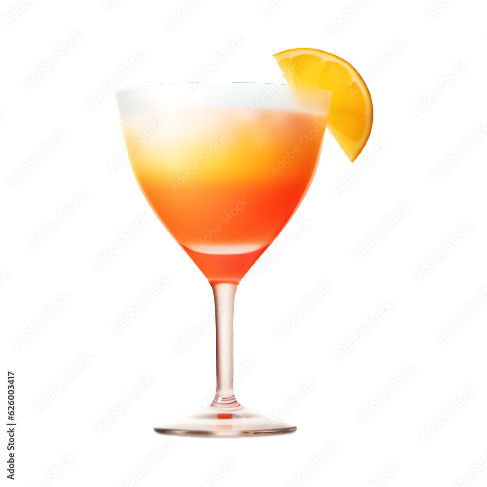 Alcohol cocktail with orange juice alcohol,