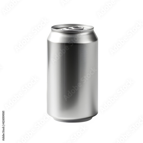 canned drink packaging isolated on transparent background, empty canned drink ,generative ai