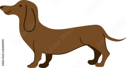  Dachshund dog outline illustration design