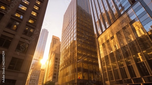 Modern office buildings near Wall Street, New York City