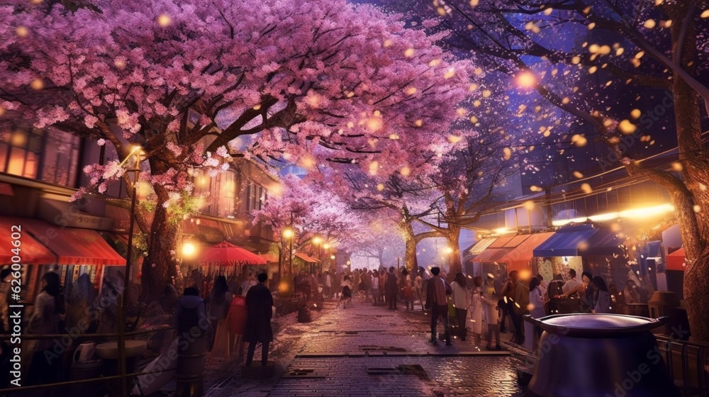 Nakameguro Sakura Festival in Tokyo