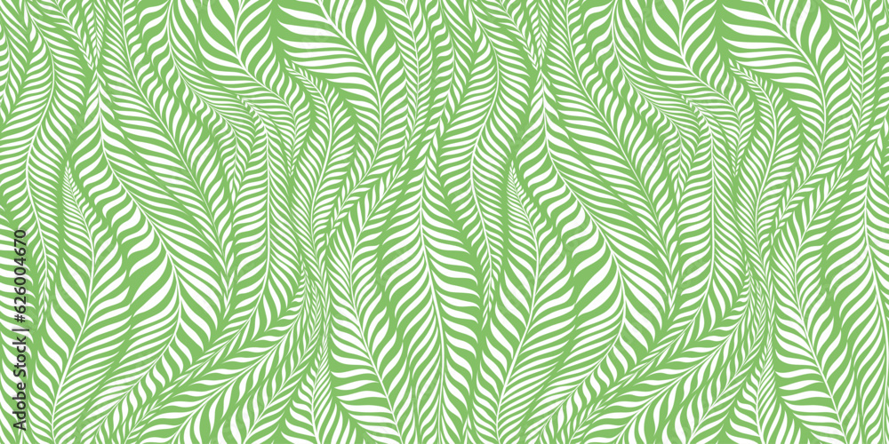 Seamless pattern with leaves. Abstract floral background. Vector illustration.