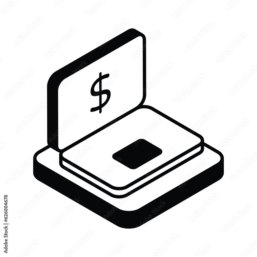Online Business Icon vector stock illustration. Online Business Icon vector stock illustration.
