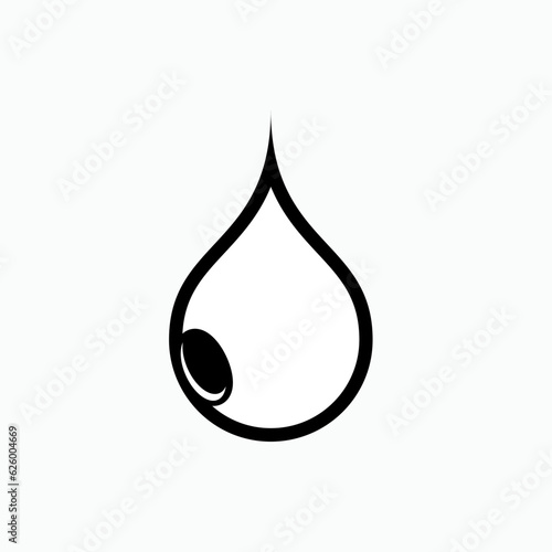 Trans Fat Icon. Drop, Rain or Cholesterol Symbol - Vector, Sign for Design, Presentation, Website or Apps Elements.