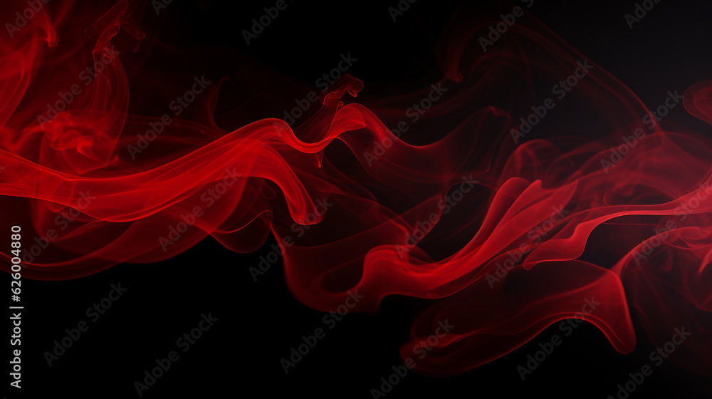 Red smoke on black background Red smoke on black background