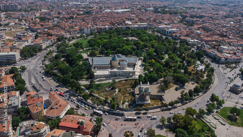 Cuadro en lienzo Konya Alaeddin Hill Daytime Drone shots in Turkey in 2023