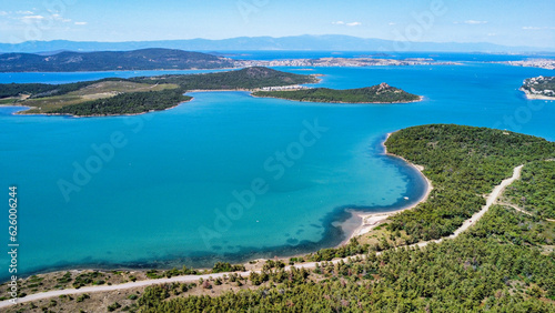 Balikesir Ayvalik Devil's Sofrasi Sea and coast images with drone
