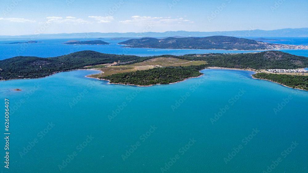 Balikesir Ayvalik Devil's Sofrasi Sea and coast images with drone
