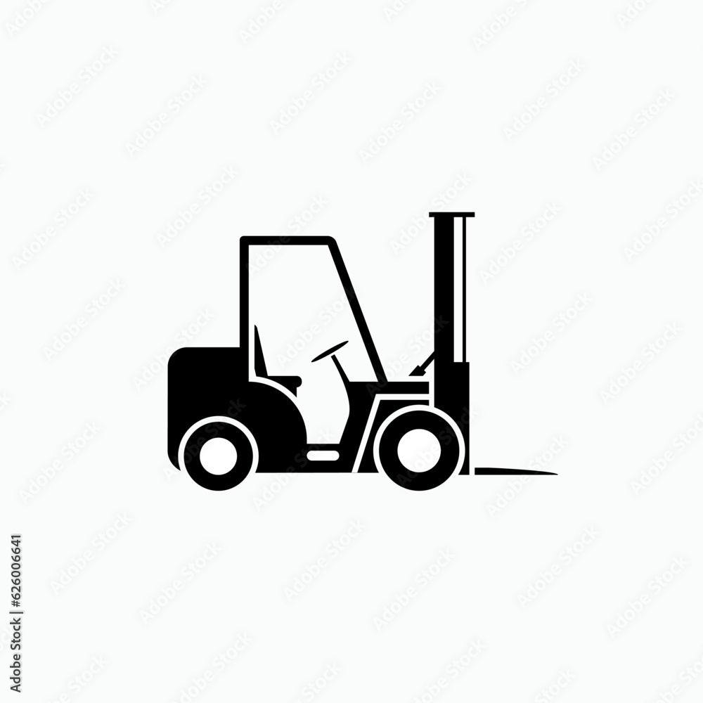 Forklift Icon. Lifting Vehicles Symbol - As Simple Vectors, Signs for Design and Websites, Presentations, or Applications.