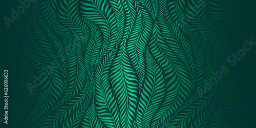 Seamless pattern with leaves. Abstract floral background. Vector illustration.