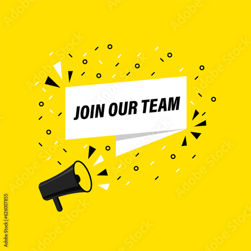 Join our team - vector job offer banner.