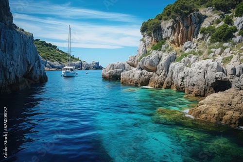 rocky coast of the sea