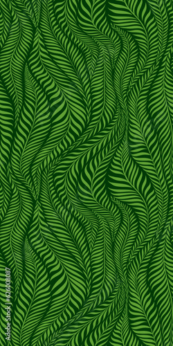 Seamless pattern with leaves. Abstract floral background. Vector illustration.