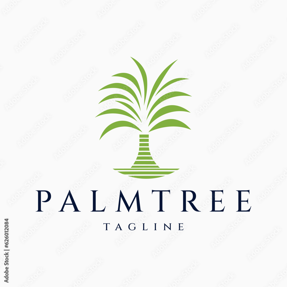 Palm tree logo design vector illustration Palm tree logo design vector illustration
