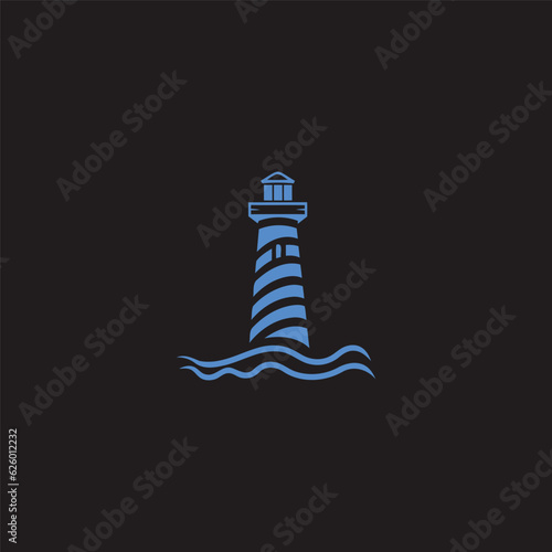 Lighthouse logo design vector illustration