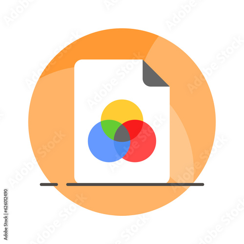 Check this carefully crafted colors file vector in trendy style