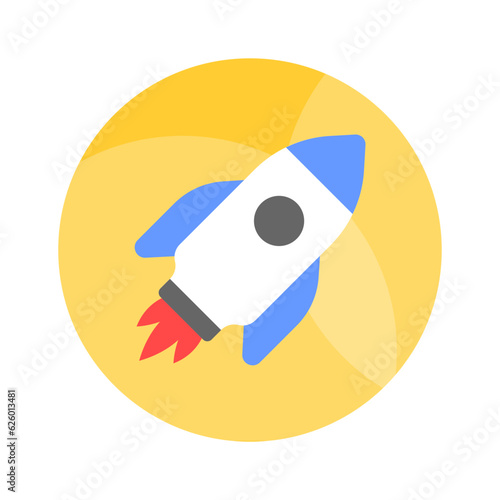 Check this amazing icon of rocket, customizable vector style