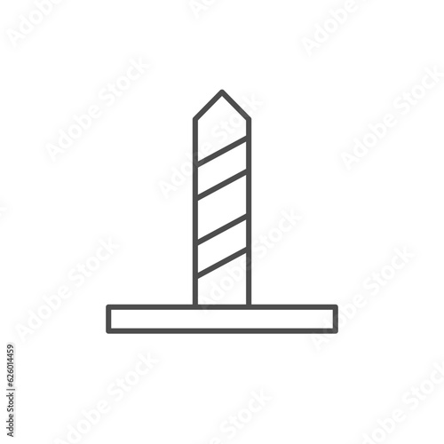 Boundary marker line outline icon