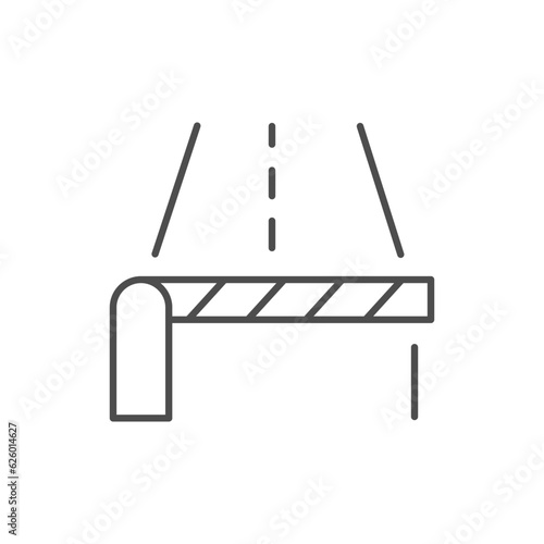 Automatic barrier line outline icon