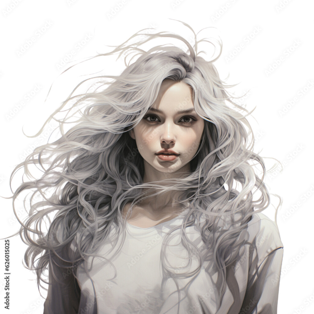 Line drawing A beautiful and stylish woman Generative AI Line drawing A beautiful and stylish woman Generative AI