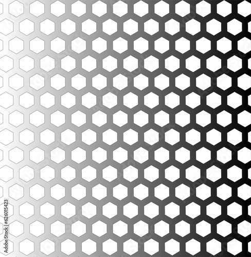 Abstract vector geometric pattern in the form of white polygons located on a gray metallic background