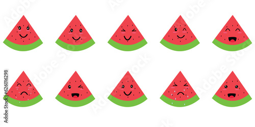 Kawaii Watermelon fruit Set
