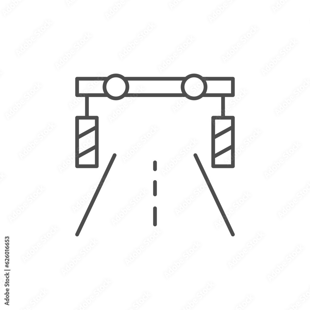 Autobahn or roll road line icon Autobahn or roll road line icon