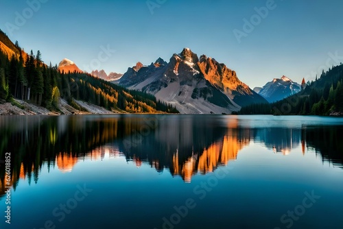 reflection in the mountains