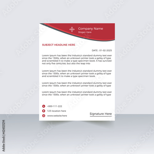 corporate letter head design template